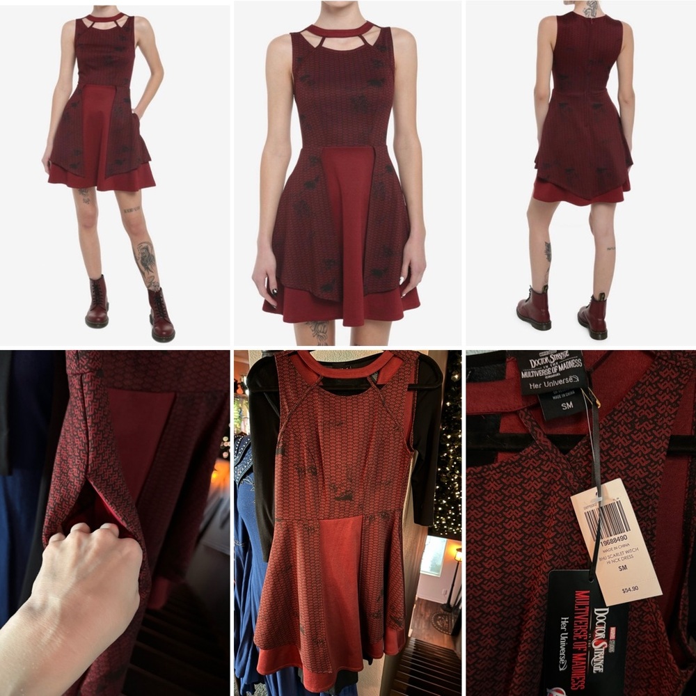Wanda / Scarlet Witch Dress with Pockets! New with Tags! - Picture 3 of 5